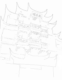 line drawing of chinese architecture