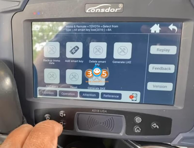 برنامه Lonsdor K518 Toyota Camry 2019 همه کلیدها گم شده 4