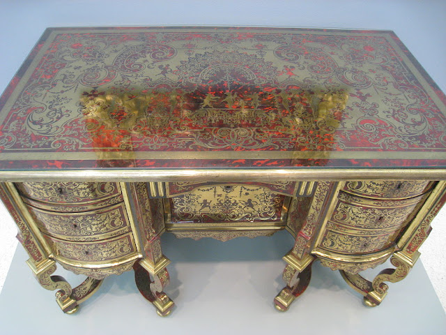 Andre-Charles Boulle (French, 1642-1732) or circle: Mazarin desk, c. 1690-1700, exhibited in the Carnegie Museum of Art, Pittsburgh, Pennsylvania, USA.