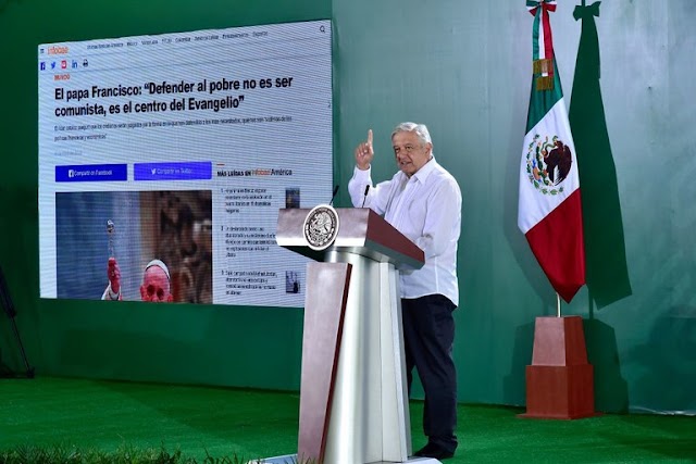 “Defender al pobre no es ser comunista”: López Obrador citó al papa Francisco y pidió a opositores leer su discurso