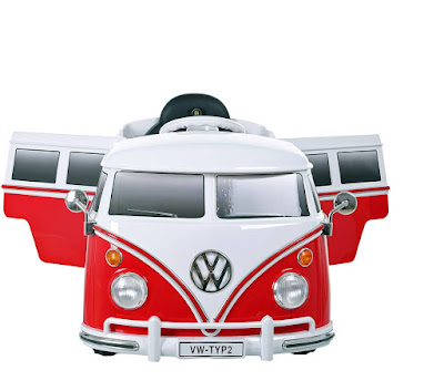 Groovy RollPlay VW Hippy Bus Electric Ride-On Toy Car