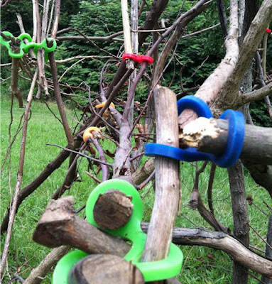 Stick-Lets, AWESOME Rubber Connectors That Lets Your Kids Play And Build Something, Anything Or Forts In Backyard