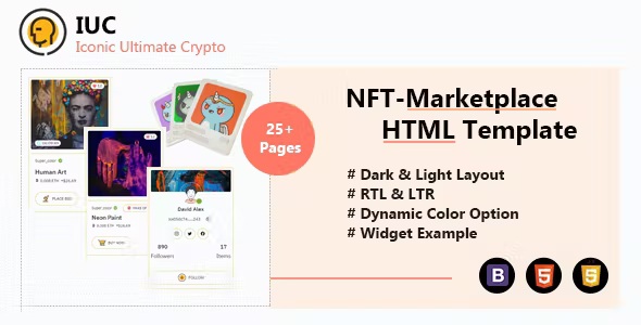 Best NFT Marketplace HTML Template