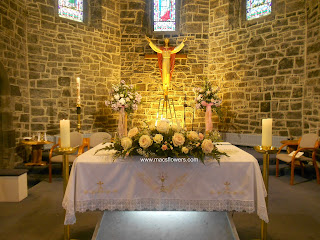 wedding flowers at monaleen church limerick and adare manor