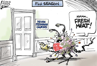 image: cartoon by Chan Lowe, "Flu Season"