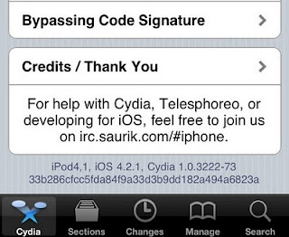 Cydia on iOS 4.2