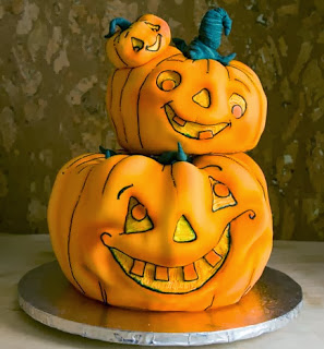 Tortas de Halloween con Calabazas, parte 2