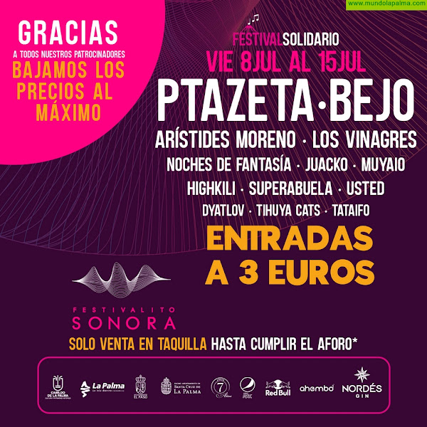 Festivalito Sonora rebaja el precio de sus conciertos estrellas a tres euros