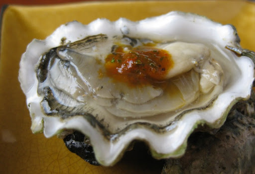 Oysters with Chile de Arbol and Cilantro