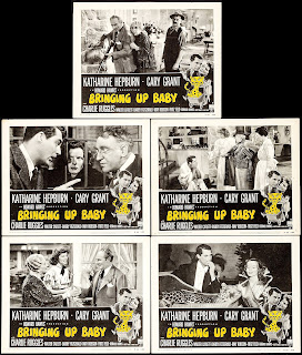 BRINGING UP BABY. Estados Unidos. 5 Lobby Cards reposición 1955. 36 x 28 cms. LA FIERA DE MI NIÑA. Bringing Up Baby. 1938. Estados Unidos. Dirección: Howard Hawks. Reparto: Katharine Hepburn, Cary Grant, Charles Ruggles, May Robson, Walter Catlett, Barry Fitzgerald, Fritz Feld, Leona Roberts, Ward Bond.