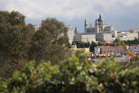 Almudena Cathedral from Temple of Debod