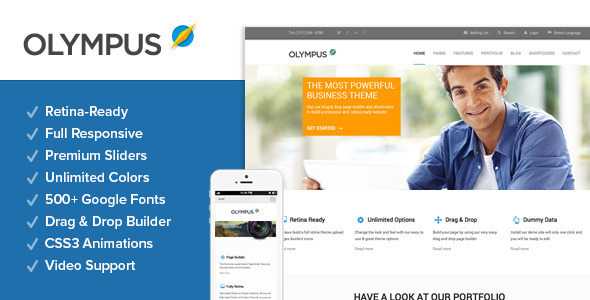 Olympus - Responsive Multi-Purpose Wordpress Theme - Business Corporate