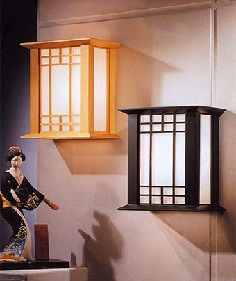 Japanese style bedroom wall lighting fixtures