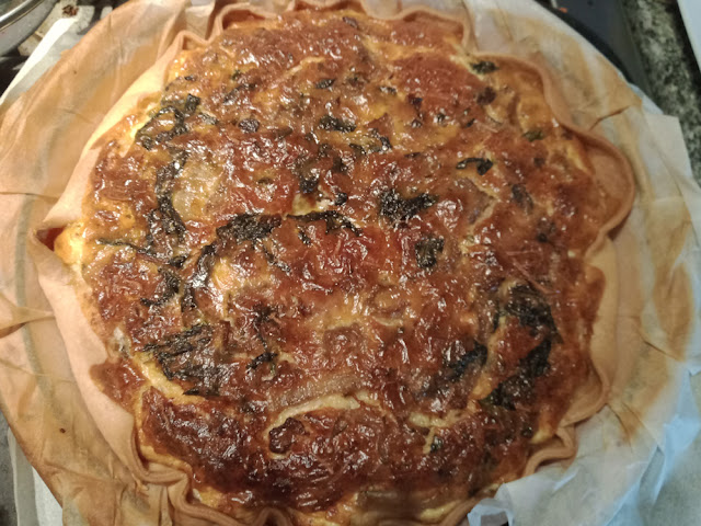 Homemade mushroom and chard quiche. Photo by Loire Valley Time Travel.