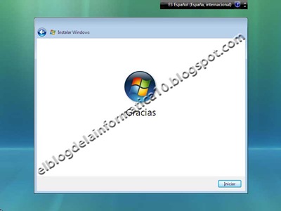 Instalación de Windows Vista