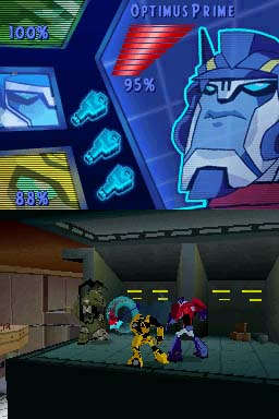 optimus prime in ds transformers animated the game