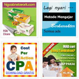 Cara membuat kotak banner 125 x 125