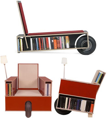 Favorite Combination Chair and Bookcase Design by Nils Holger Moormann