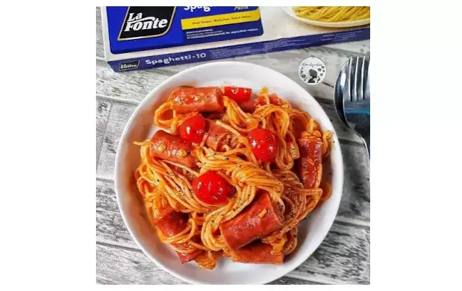 cara membuat spaghetti sosis yang mudah dan lezat banget