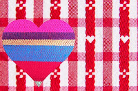 un set personnalisé coeur en patchwork