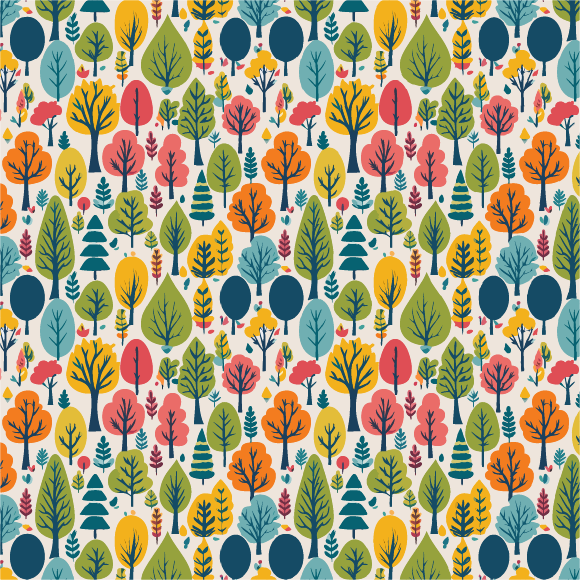 colorful tree pattern svg png ai illustrator vector free download