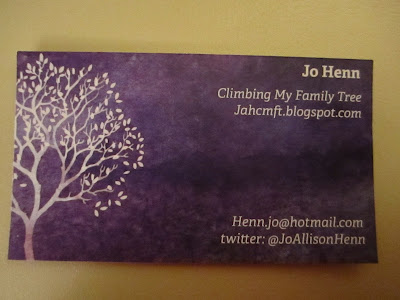 Climbing My Family Tree: My Calling Card