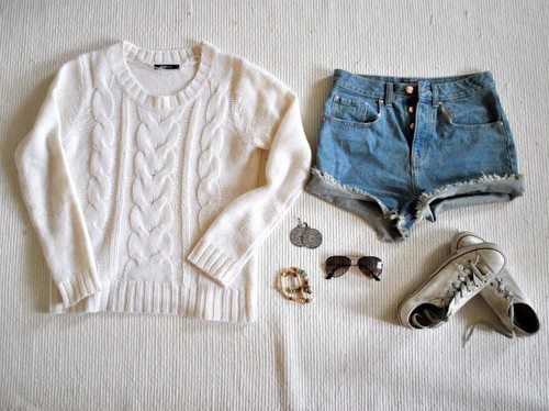 Look Otoño-Invierno: sweater y short de jean