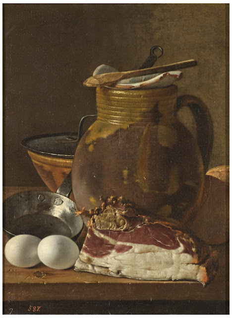 Bodegón con jamón, huevos y recipientes MELÉNDEZ, LUIS EGIDIO