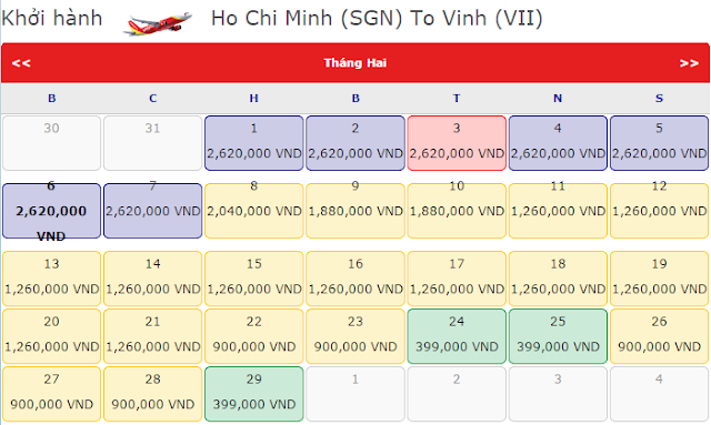 Vietjet giảm giá vé máy bay tết 2016 đi Vinh