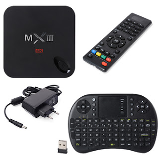 MXIII Android 4.4 Quad Core 4K Smart TV Box & Keyboard AH010