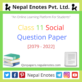 Class 11 Social Question Paper 2079 - 2022