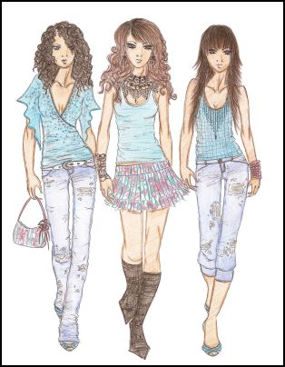 Fashion Girl Games  Girls on Fashion Salon  Guide To Fashion Sketches