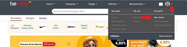 inicio beruby. configuración perfil