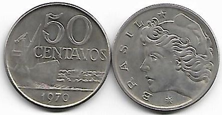 Moeda de 50 centavos, 1970