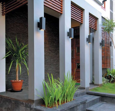 desain teras rumah minimalis dengan kisi kisi kayu