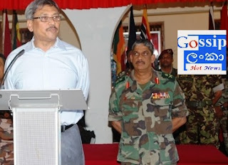 Sarath Fonseka as the army chief -  Gotabaya Rajapaksa