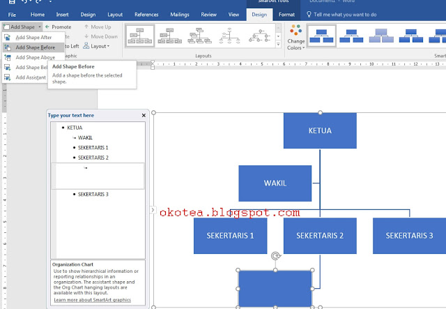 Cara Membuat Struktur Organisasi 3D di Ms Word