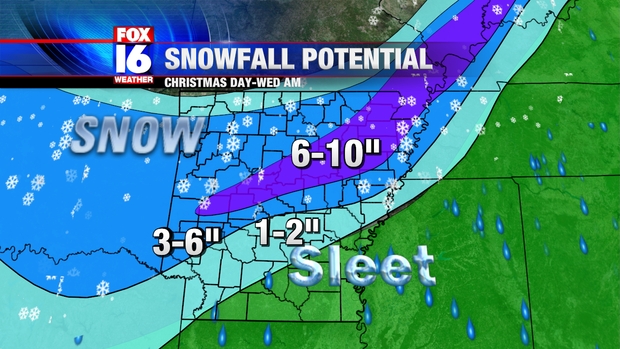 White Christmas Snowfall Totals