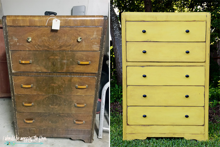 Waterfall Dresser Before and After