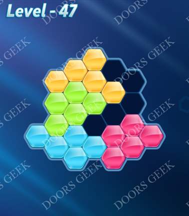 Block! Hexa Puzzle [Rainbow A] Level 47 Solution, Cheats, Walkthrough for android, iphone, ipad, ipod