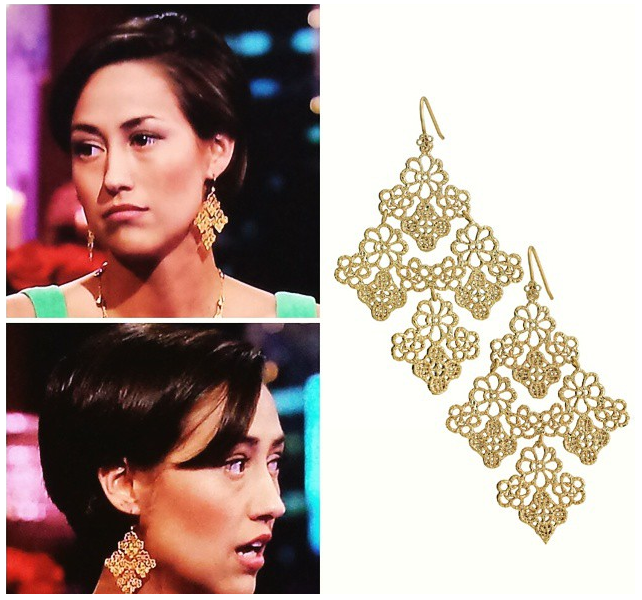  The Bachelor's Kelsey Poe in Stella & Dot Chantilly Lace Earrings on the Women Tell All