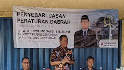 Aleg Toto Purwanto Sandi Sosialisasikan Perda No 2/2021 di Daerah Pemilihan