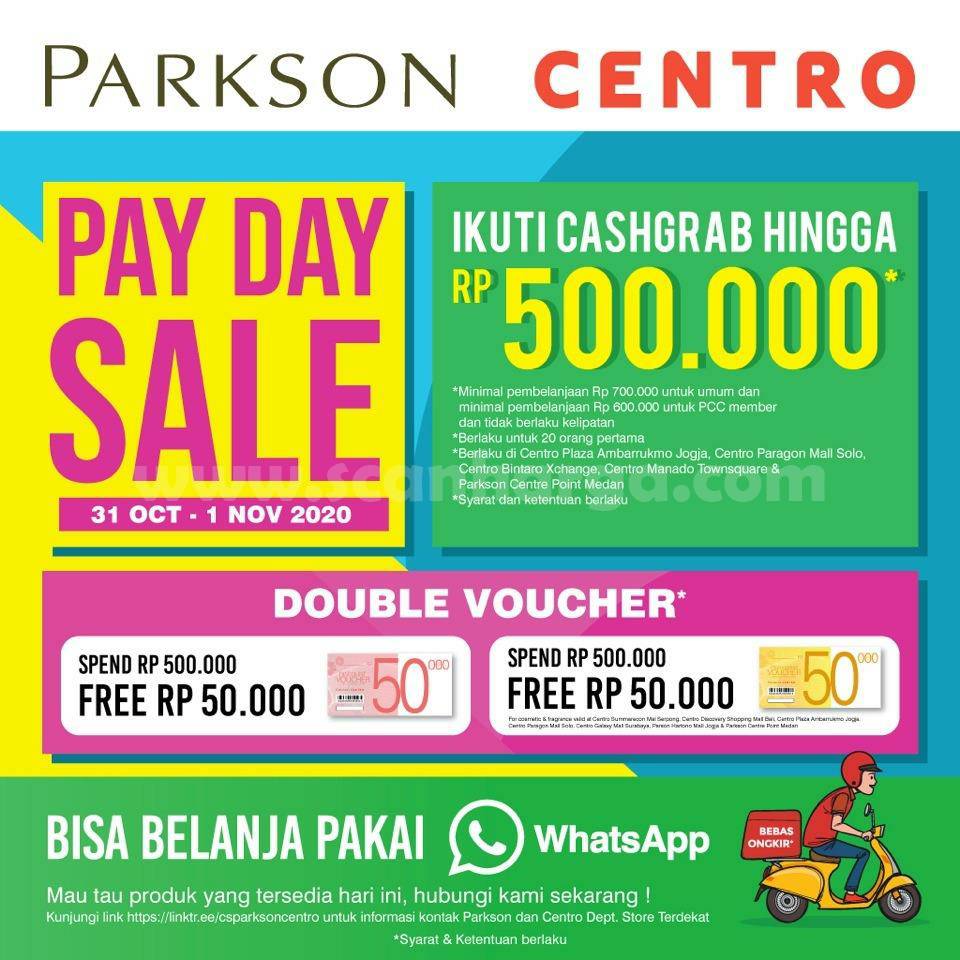 Centro Payday Sale Promo CashGrab hingga Rp 500.000,-