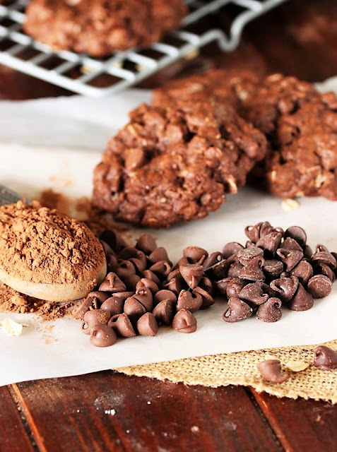  get their triple chocolate yumminess from the trio of cocoa Triple Chocolate Oatmeal Cookies