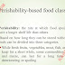 Classification of foods Prestation | Stable or nonperishable food | Nonperishable food Storage | Semi-perishable or protected foods | Foods that spoil quickly (Perishable foods)