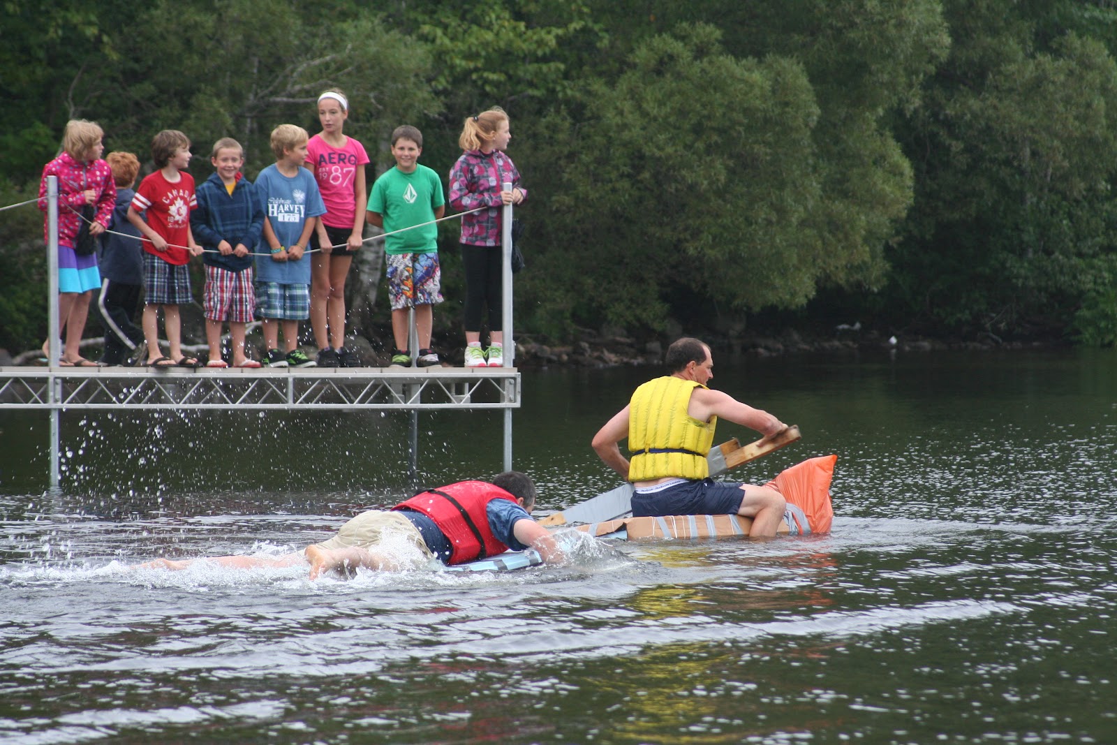 The boat race was very fun to watch...most of them floated but staying ...