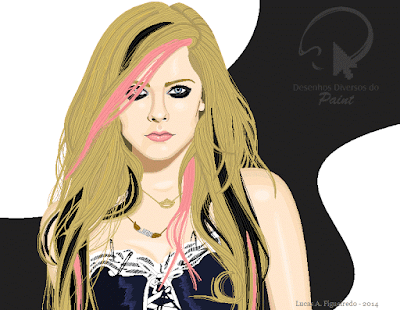 Desenho da Avril Lavigne no Paint