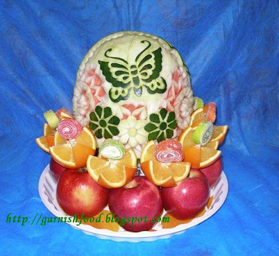 watermelon carving for baby shower. Watermelon and Flowers