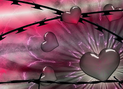 hearts with barbed wire pic