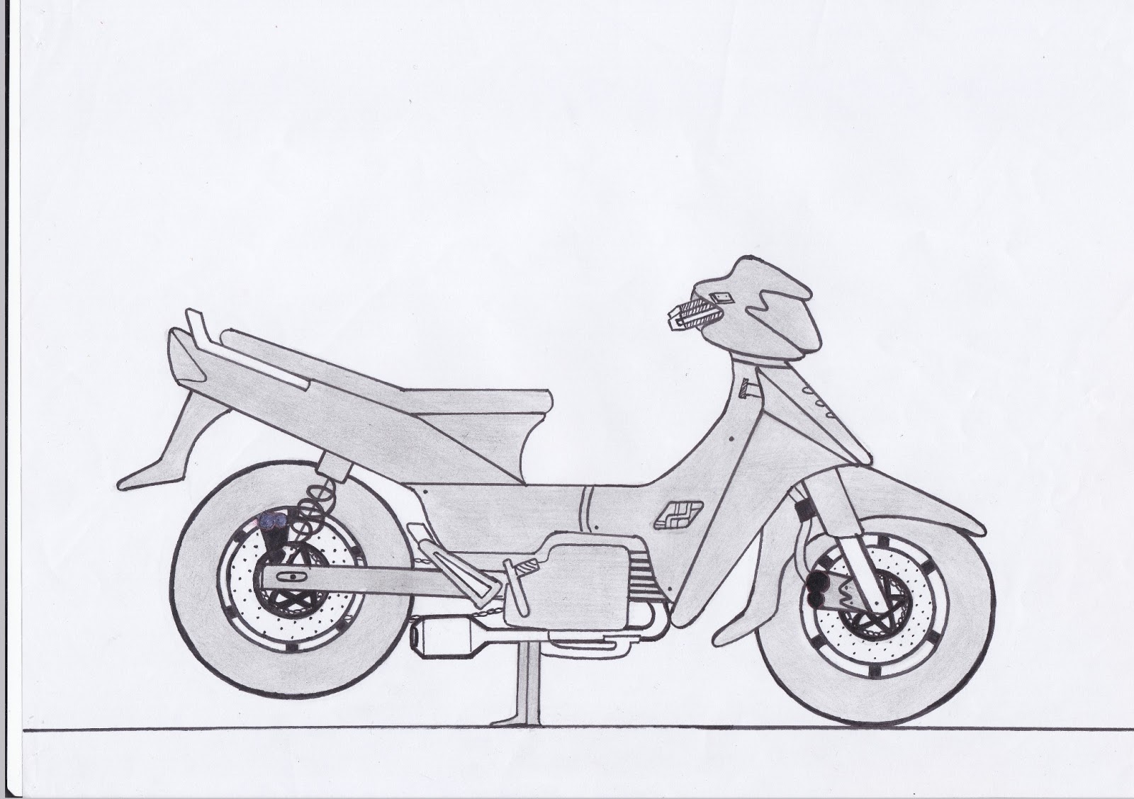 99 Gambar Motor Drag Menggunakan Pensil Terkeren Kewak Motor